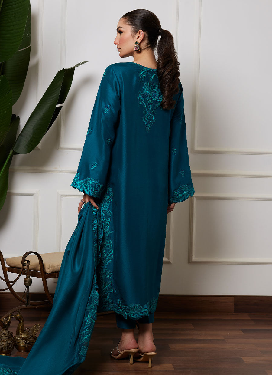 Heqet Emerald Shirt And Dupatta