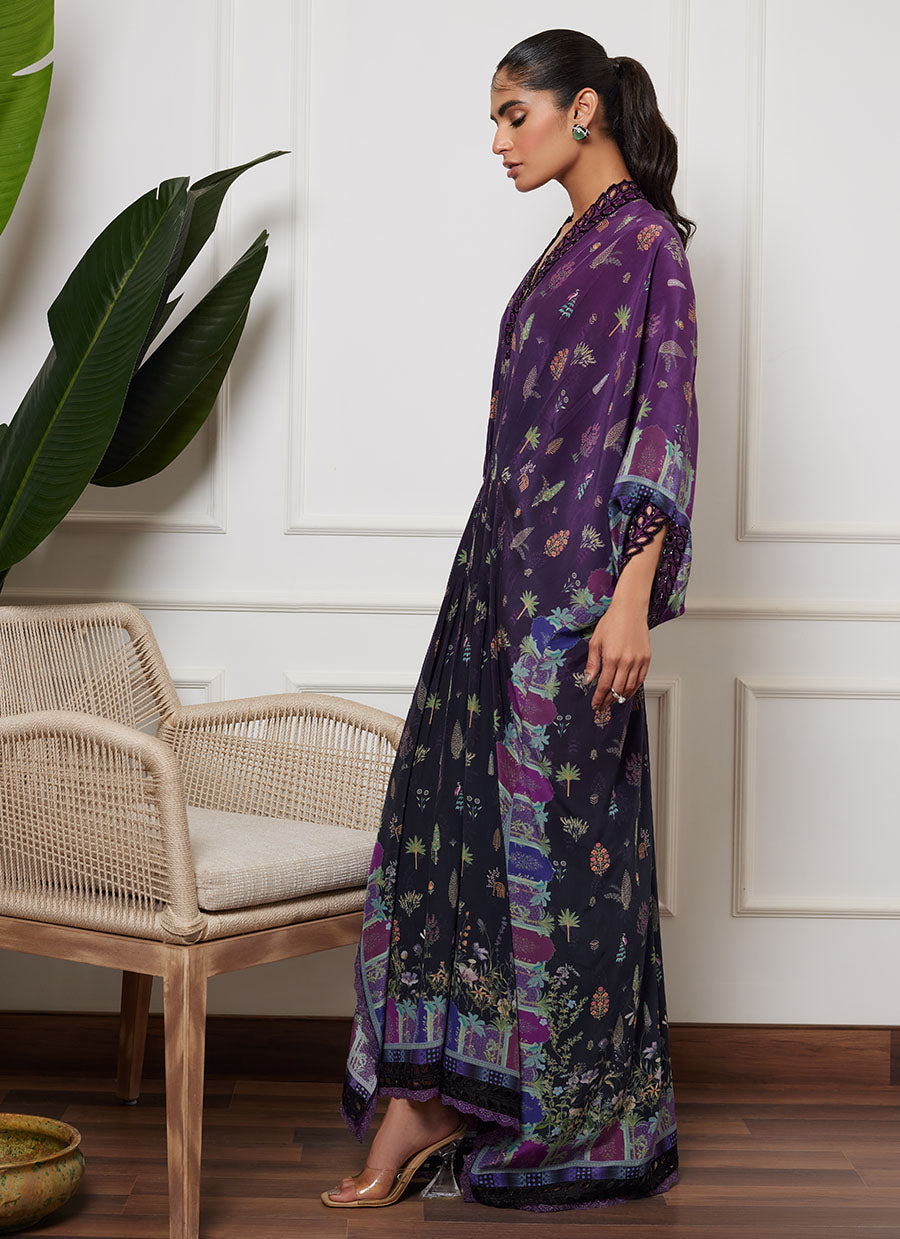 Chione Aubergine Kaftan