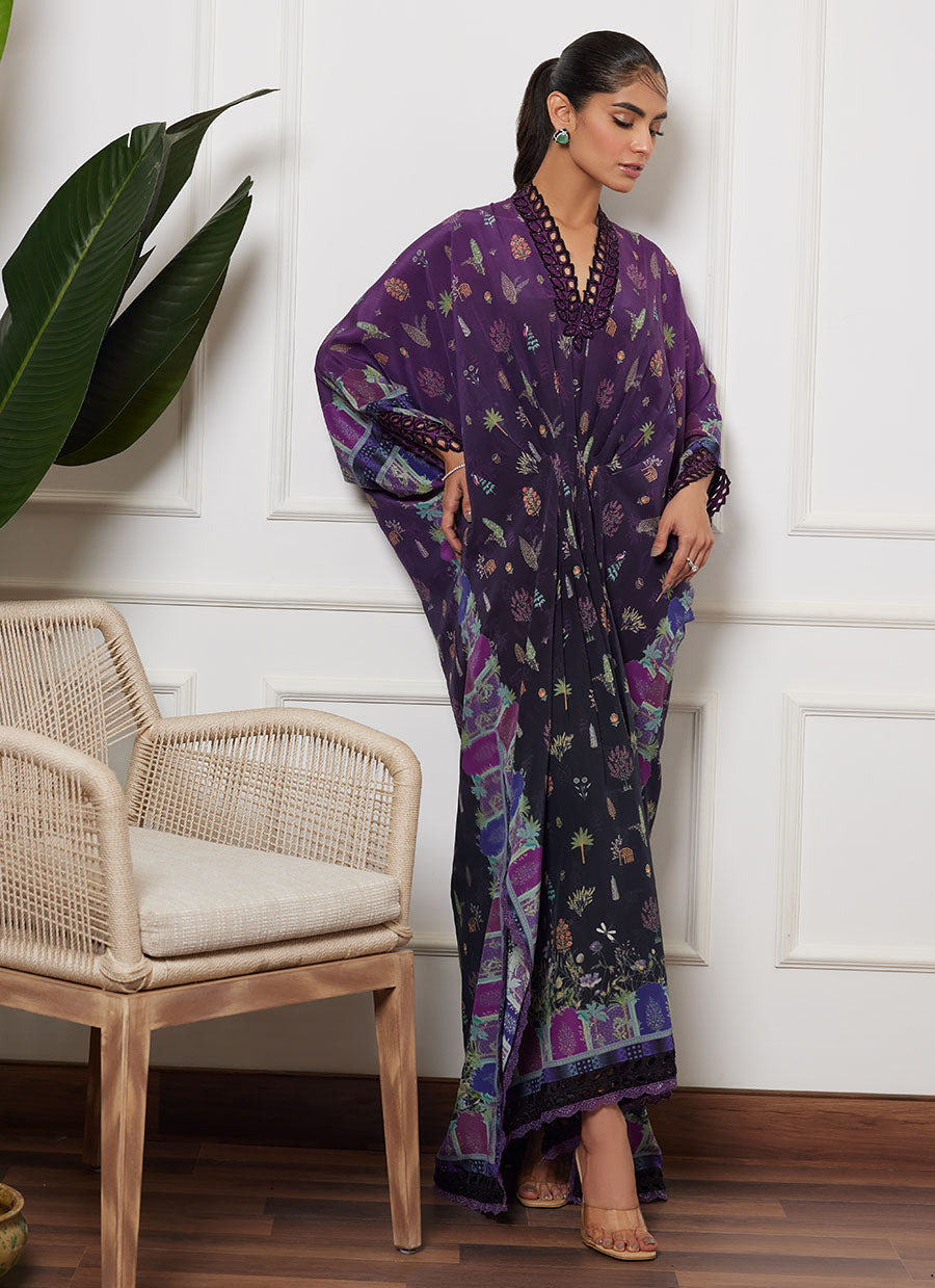 Chione Aubergine Kaftan