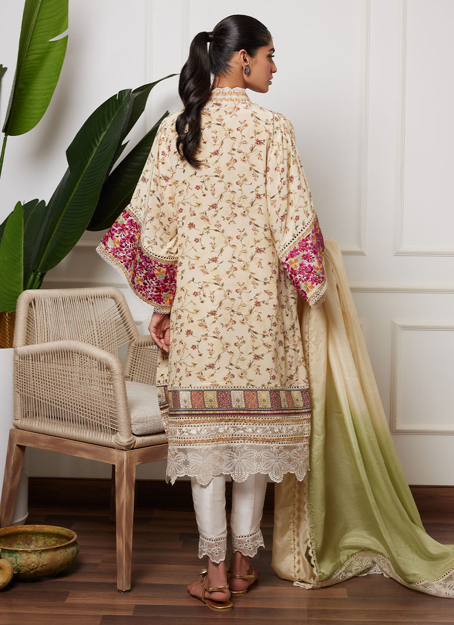 Sheena Ivory Shirt and Dupatta