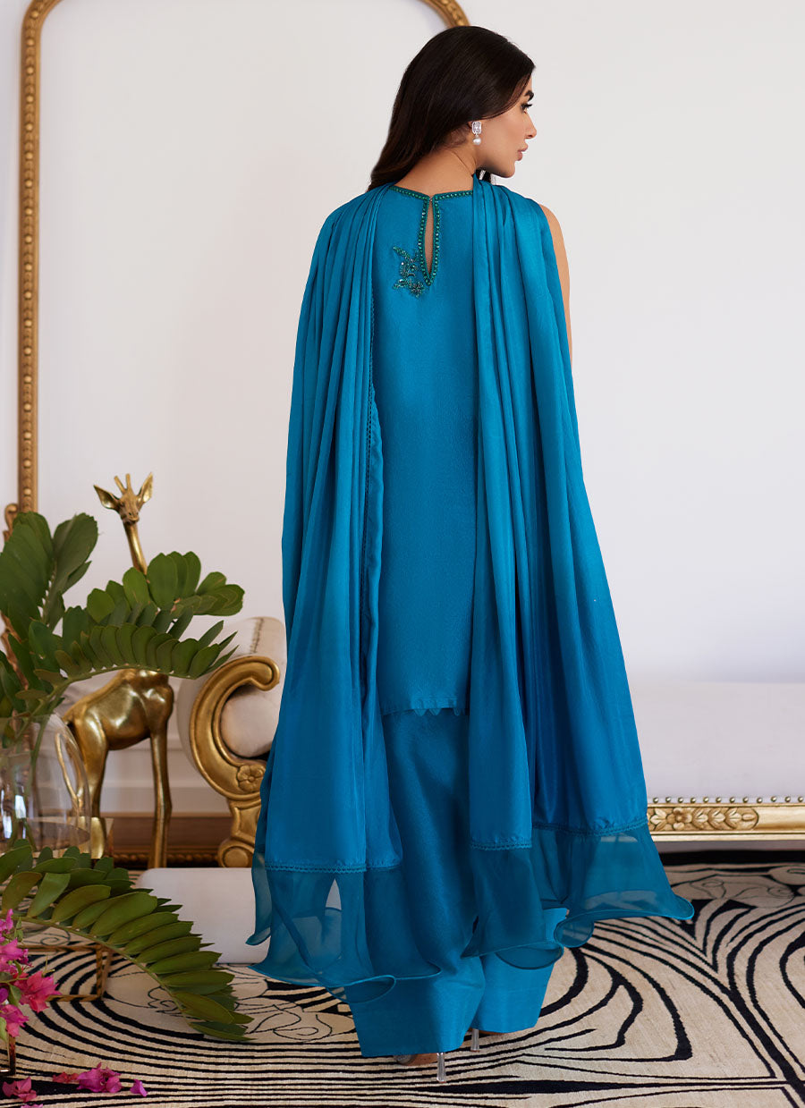 Lilou Raw Silk Shirt With Dupatta