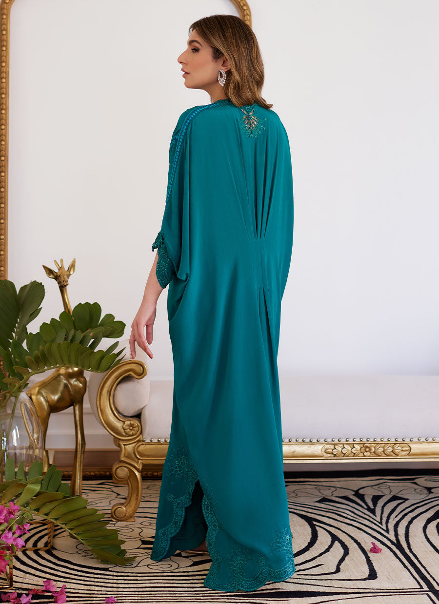 Emmeline Emerald Crepe Kaftan