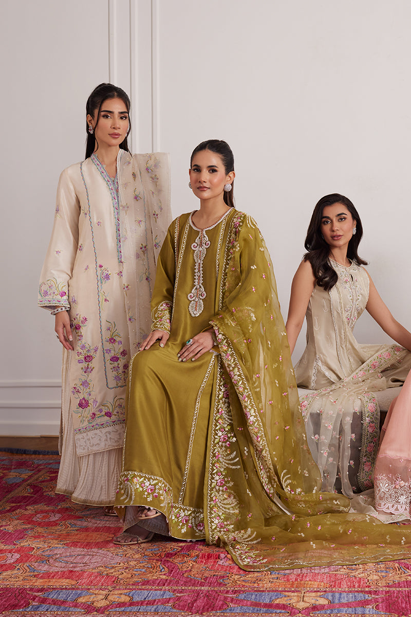 Everly Cream Shirt And Dupatta