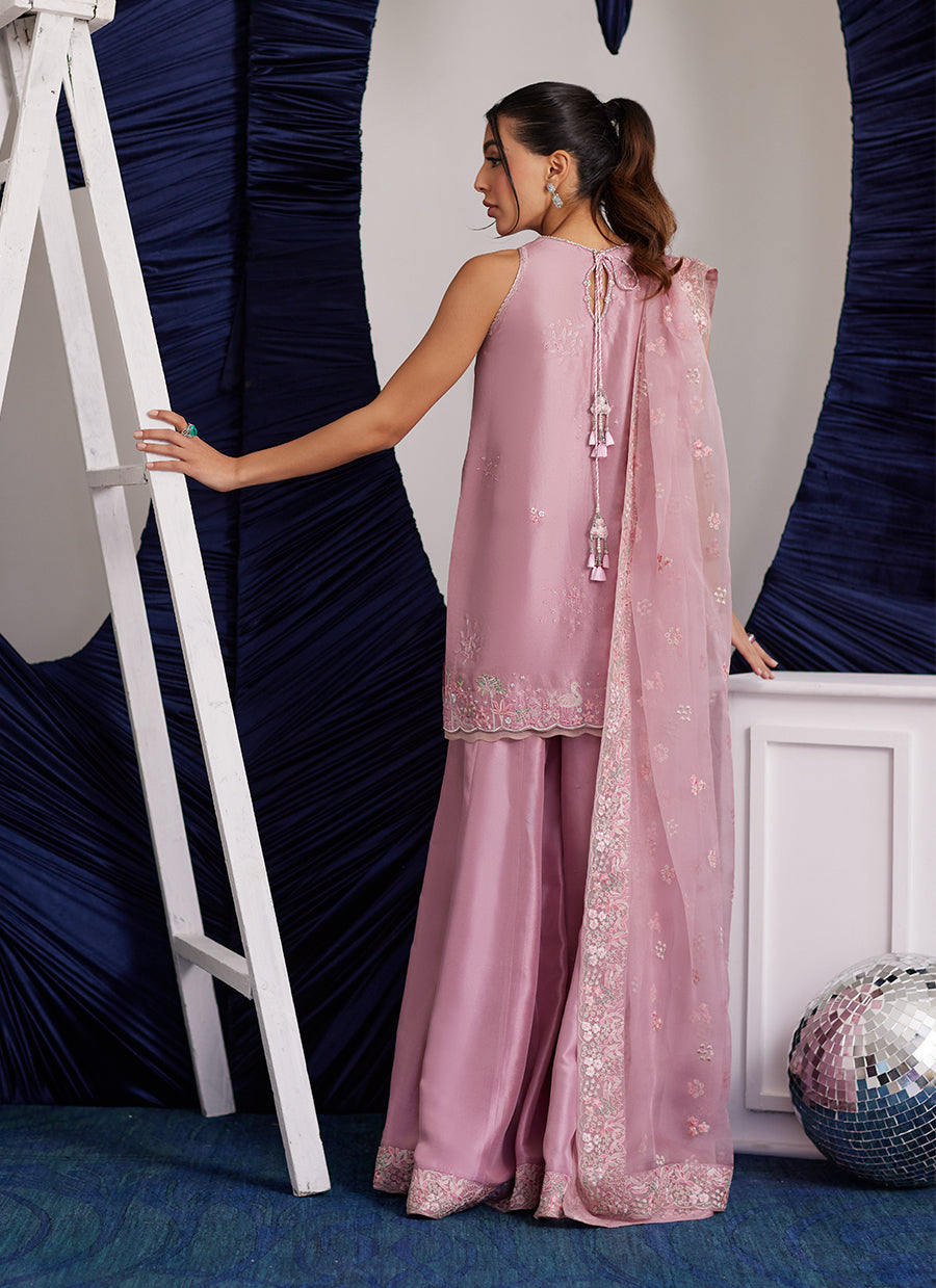 Demi Tea Rose Shirt And Dupatta