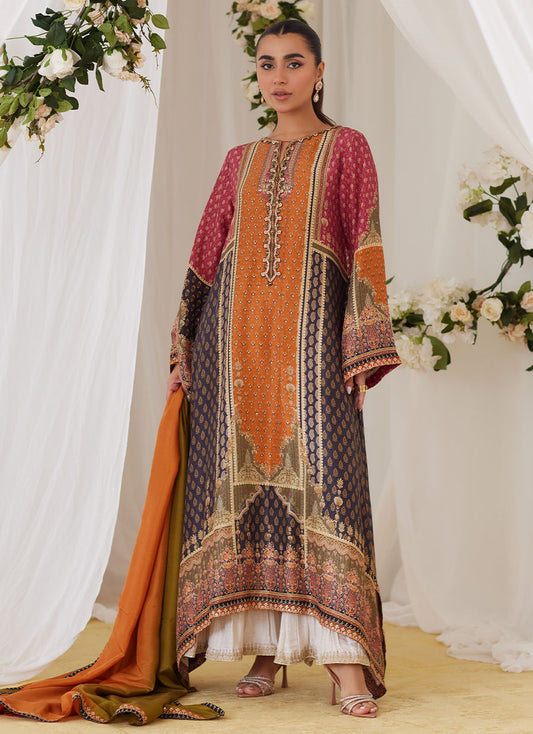 Oceea Printed Shirt And Dupatta