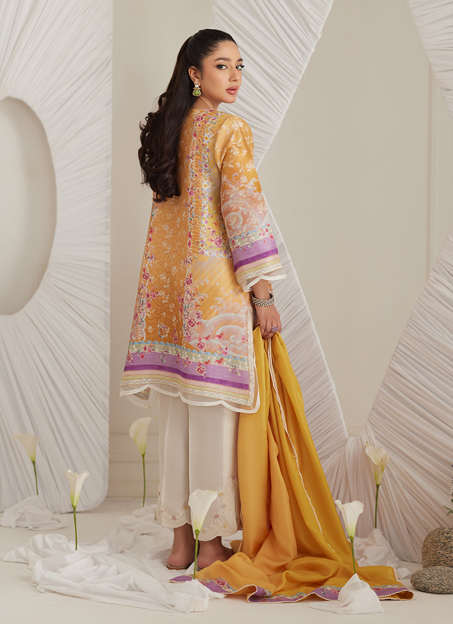 Anima Mustard Shirt and Dupatta