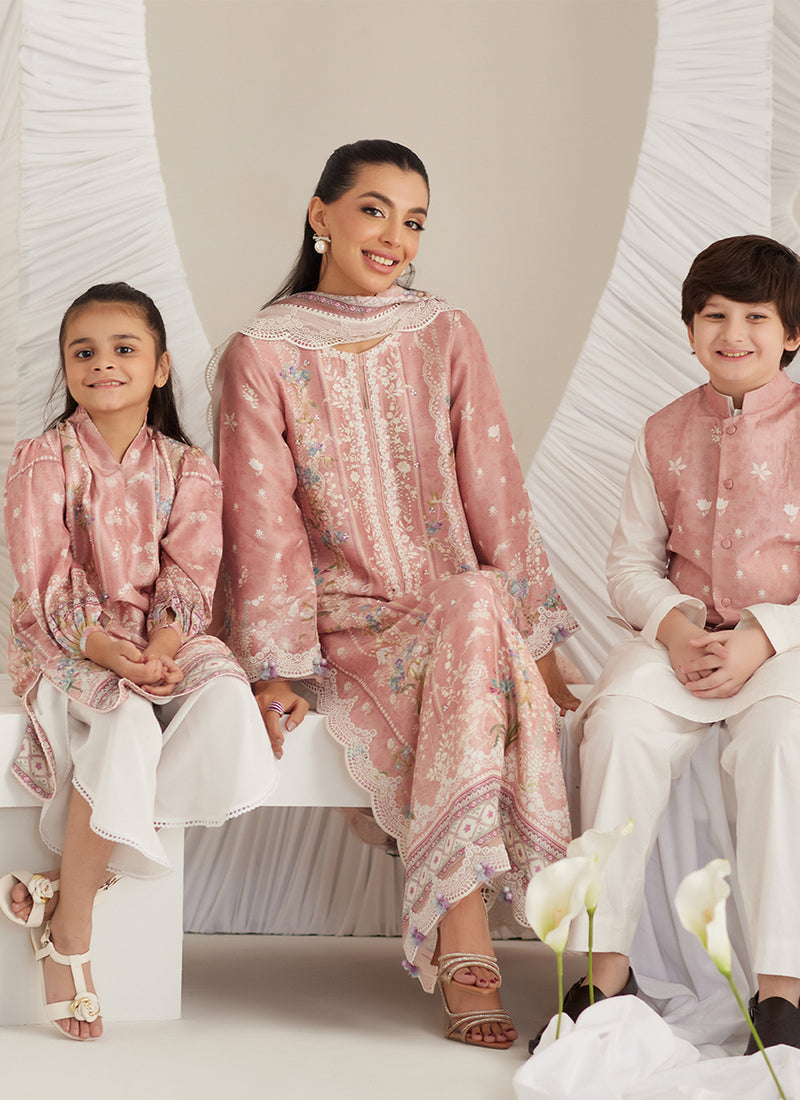 Elara Blush Shirt and Dupatta