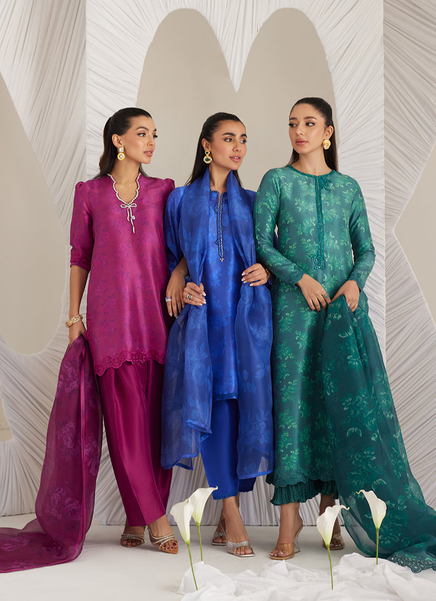 Camilla Emerald Shirt and Dupatta