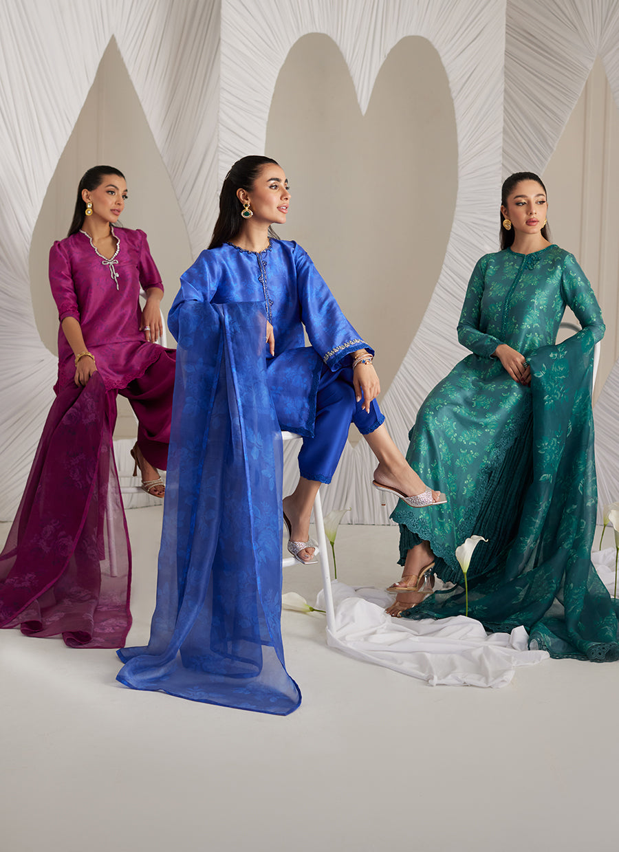 Camilla Emerald Shirt and Dupatta