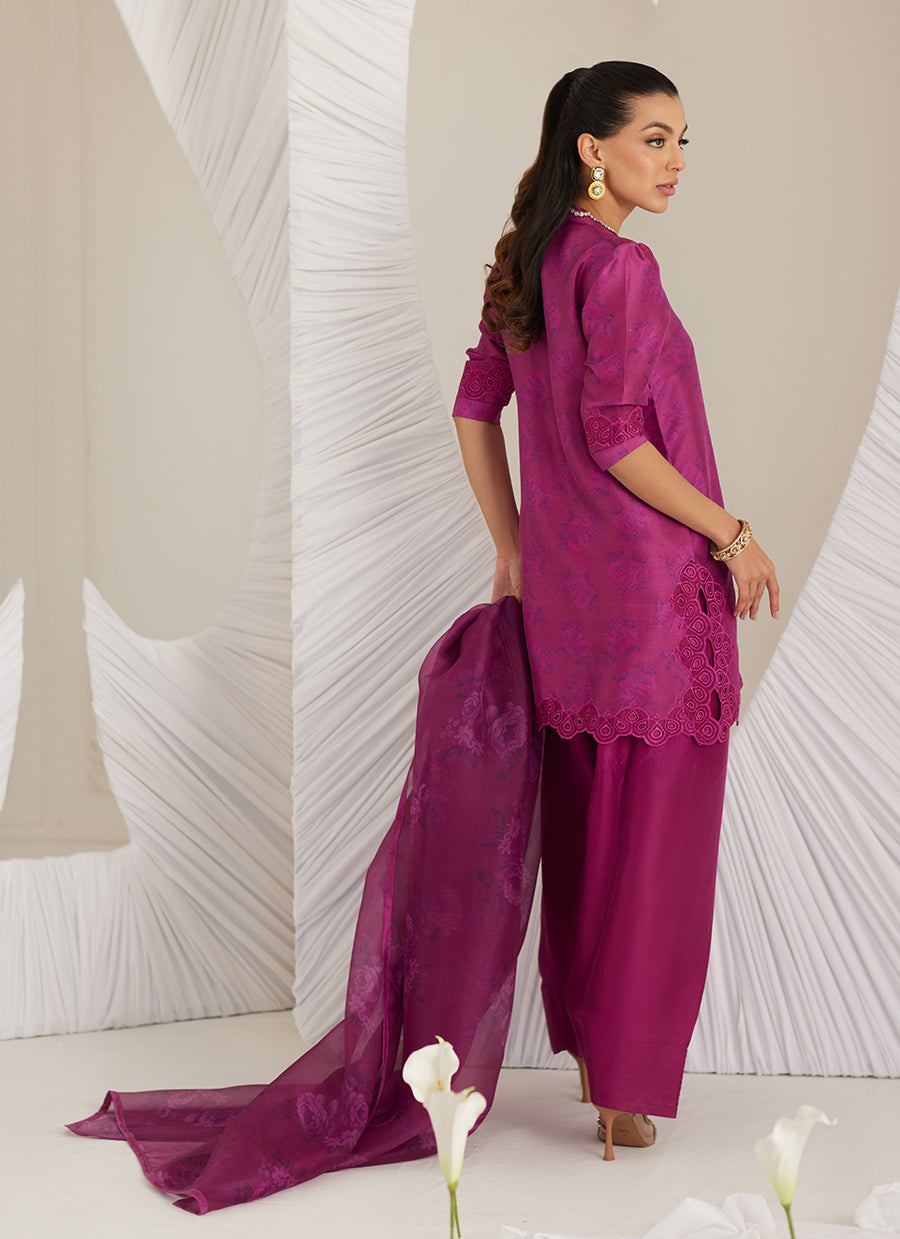 Sev Magenta Shirt and Dupatta