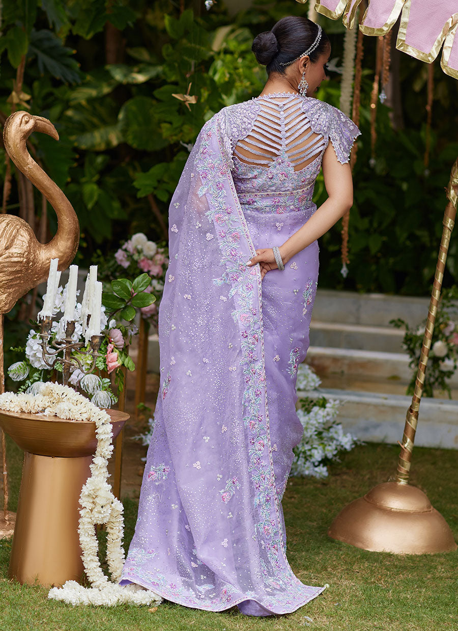 Sira Lavender Saree