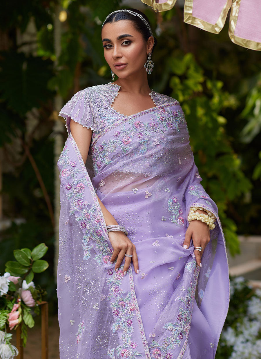 Sira Lavender Saree