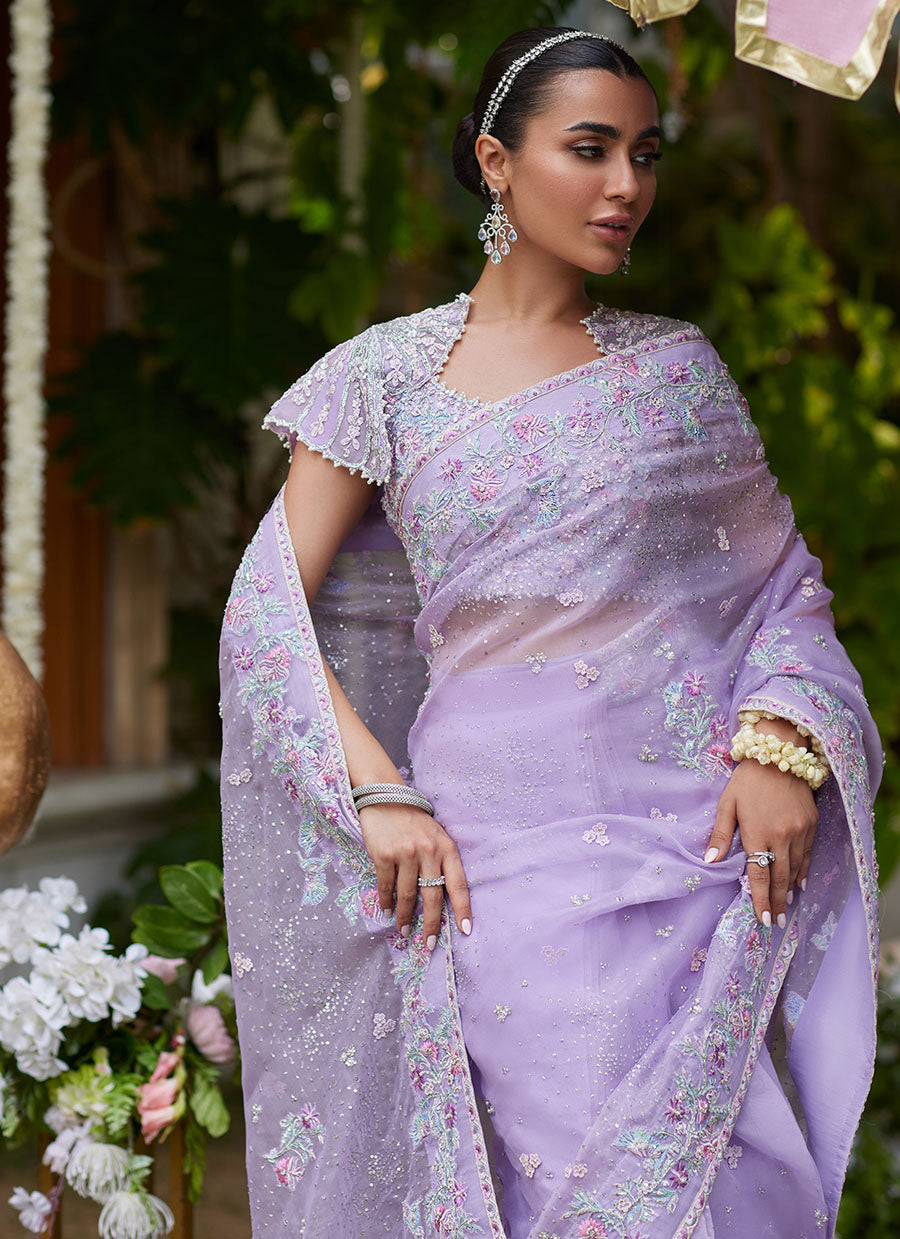 Sira Lavender Saree