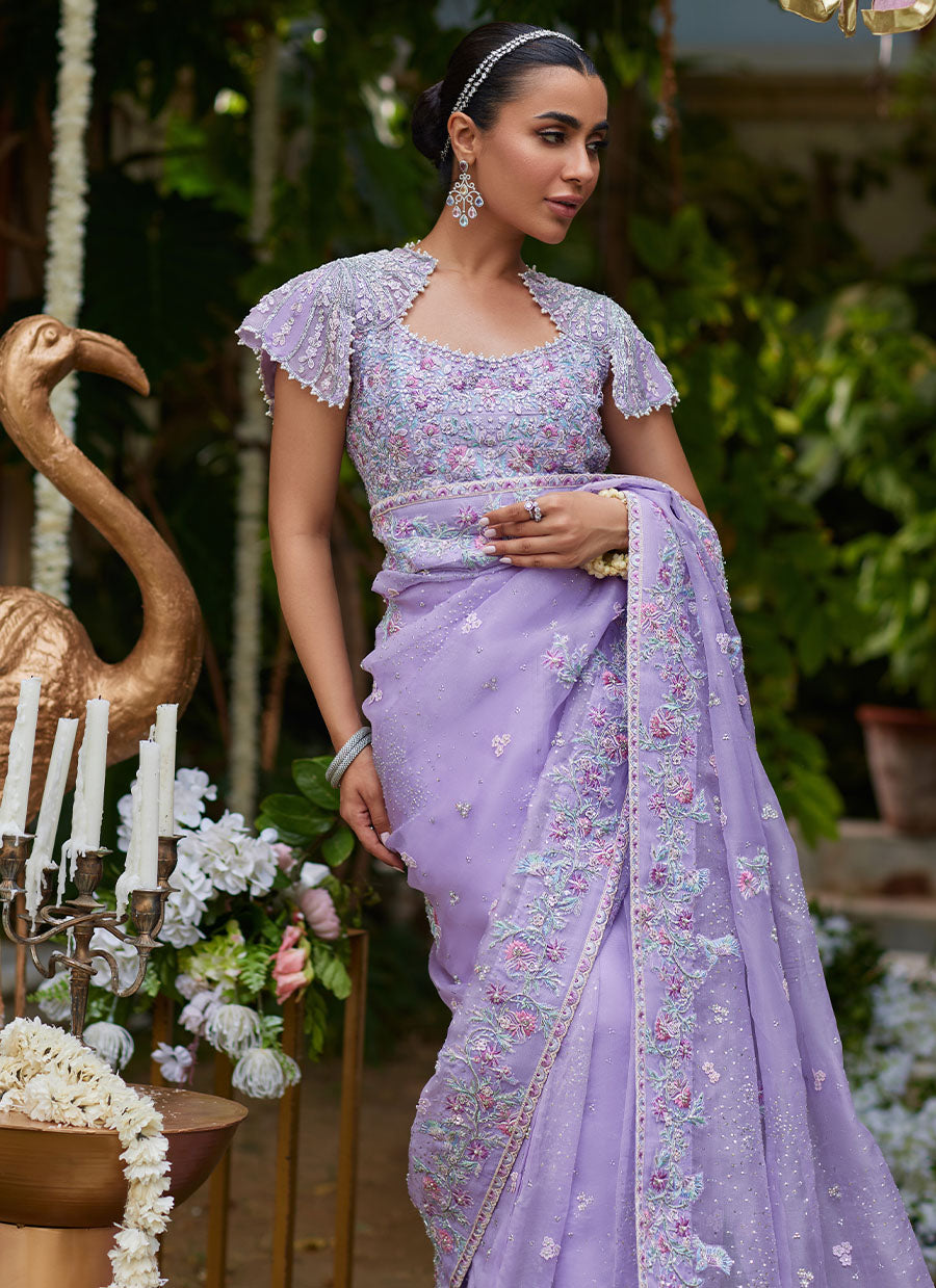 Sira Lavender Saree