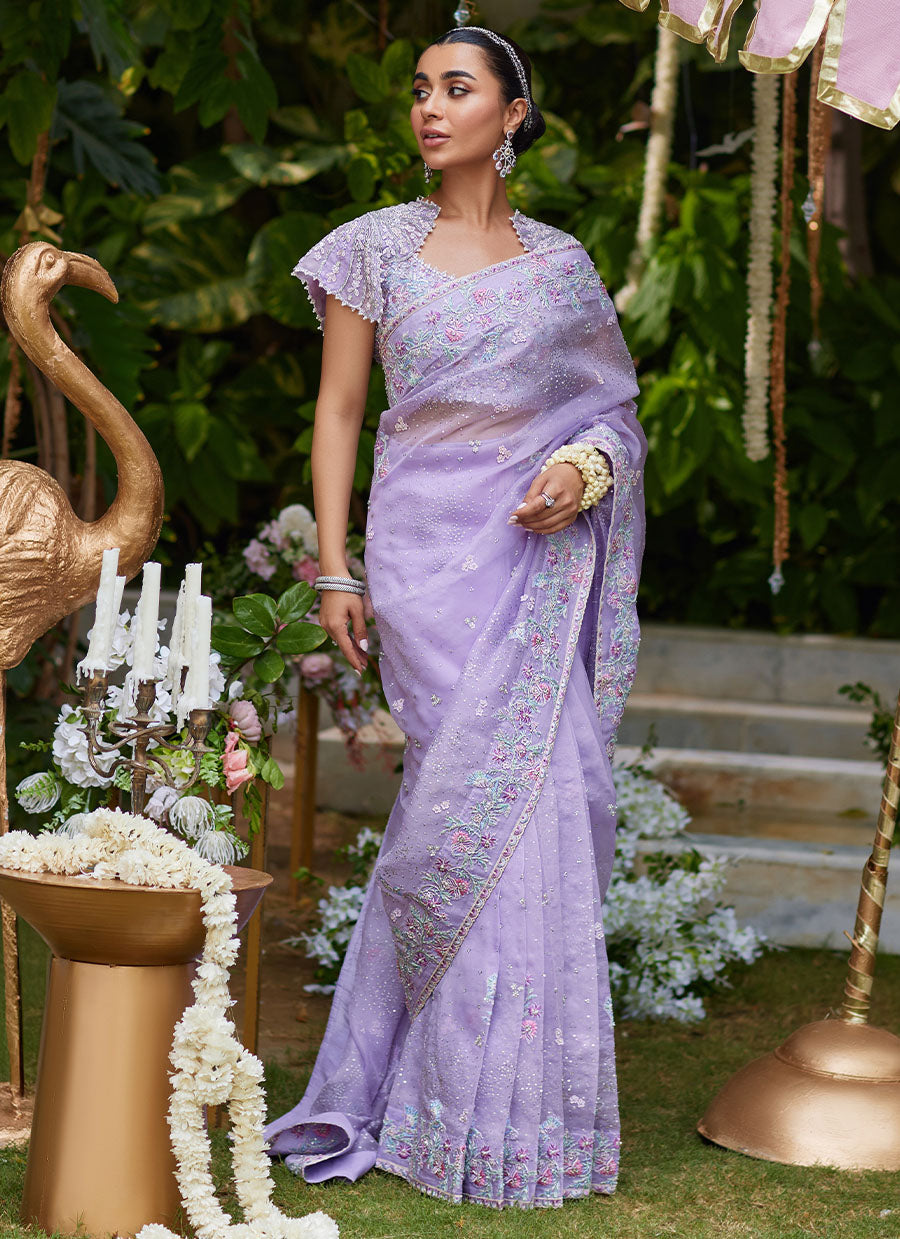 Sira Lavender Saree