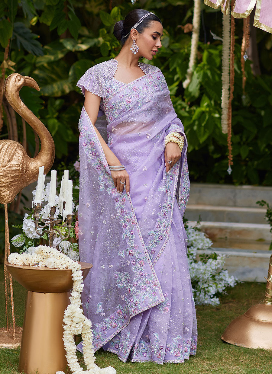 Sira Lavender Saree