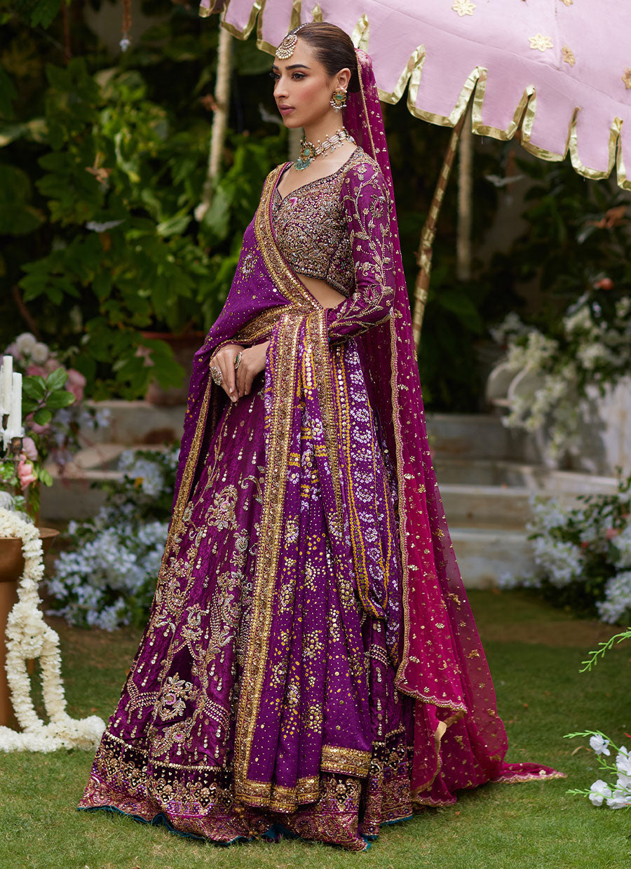 Zimal Plum Lehenga Choli