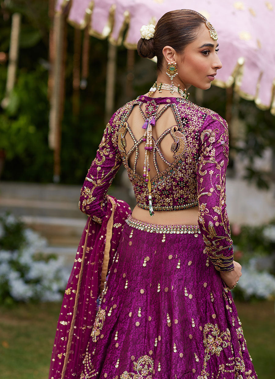 Zimal Plum Lehenga Choli