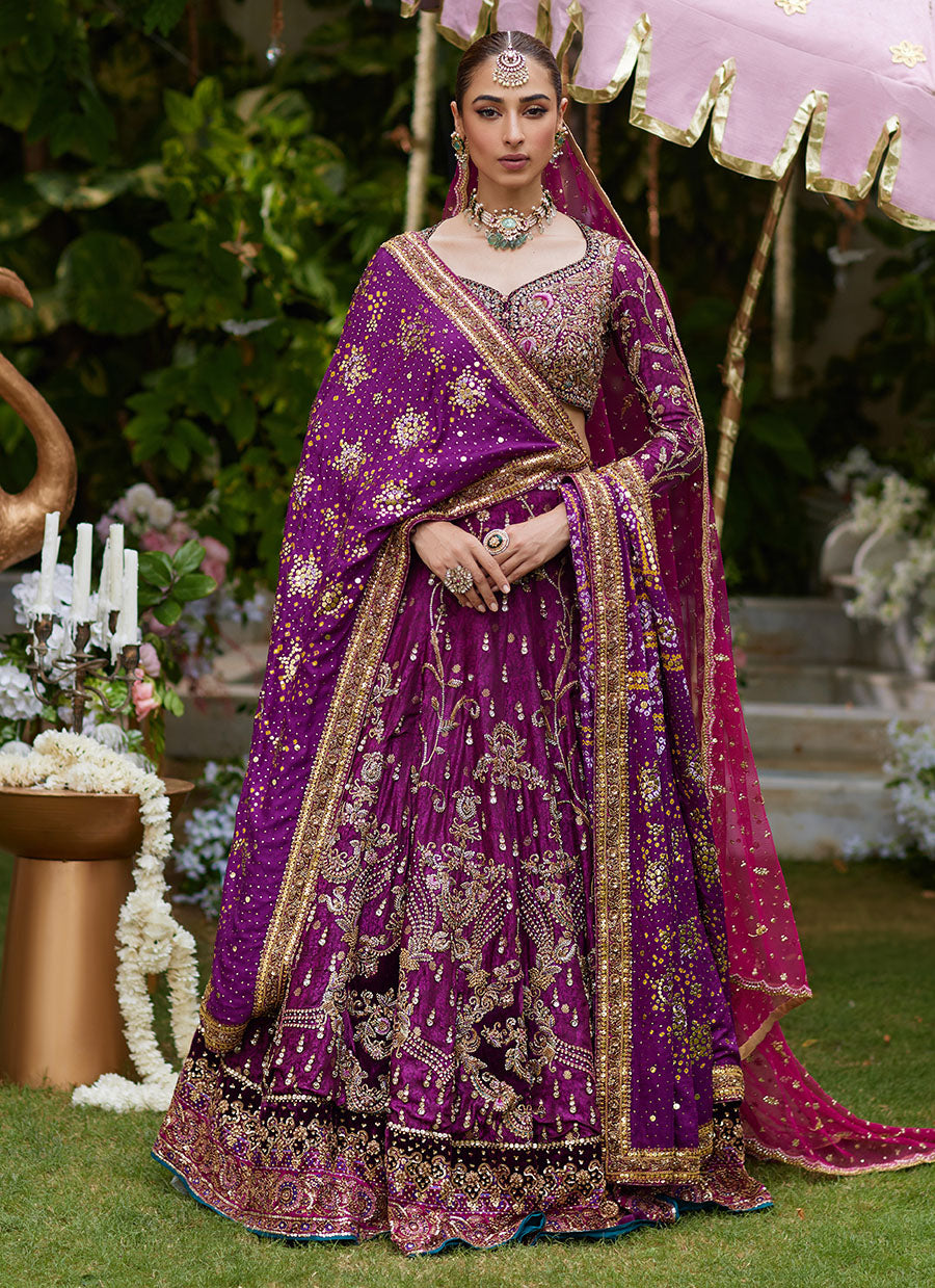 Zimal Plum Lehenga Choli