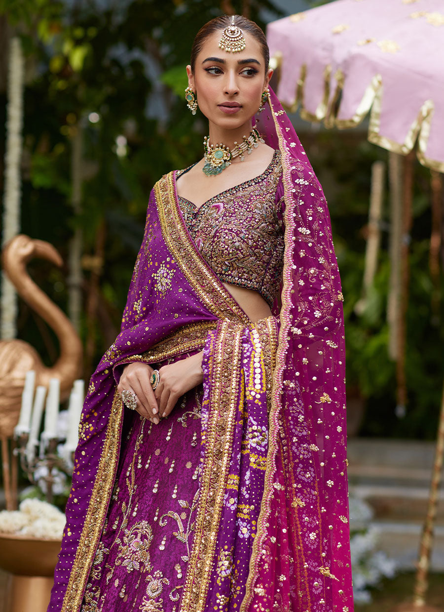 Zimal Plum Lehenga Choli