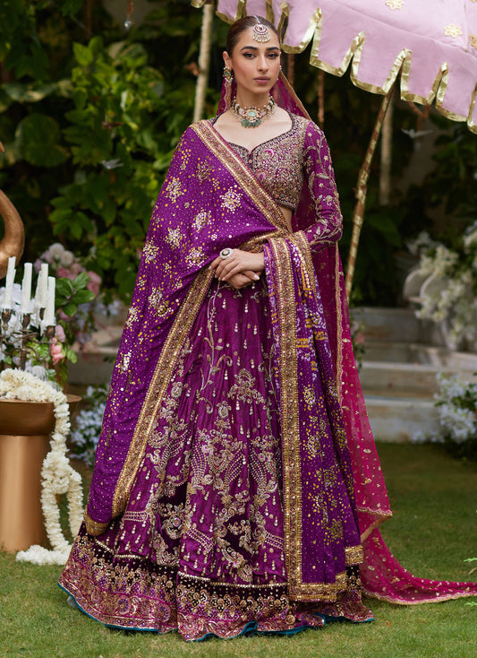 Zimal Plum Lehenga Choli