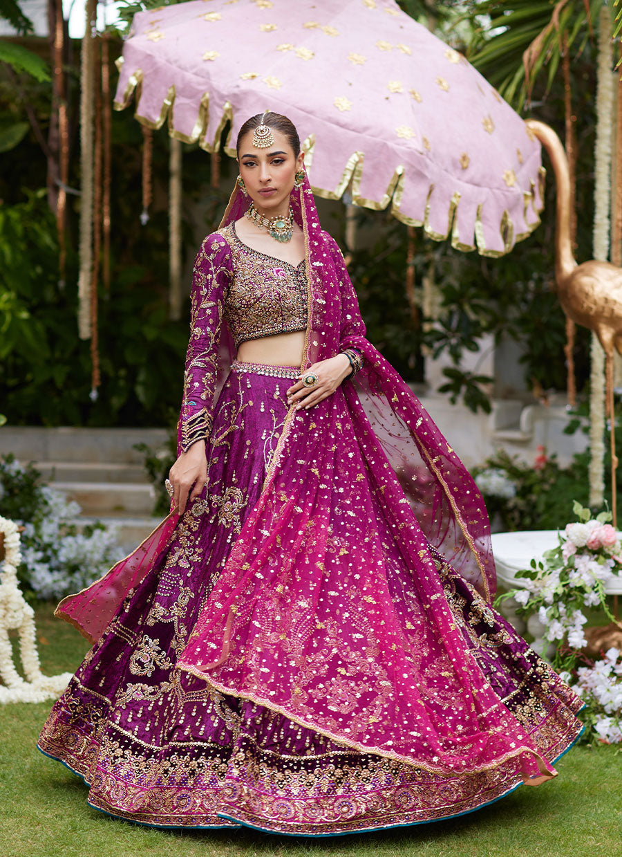 Zimal Plum Lehenga Choli