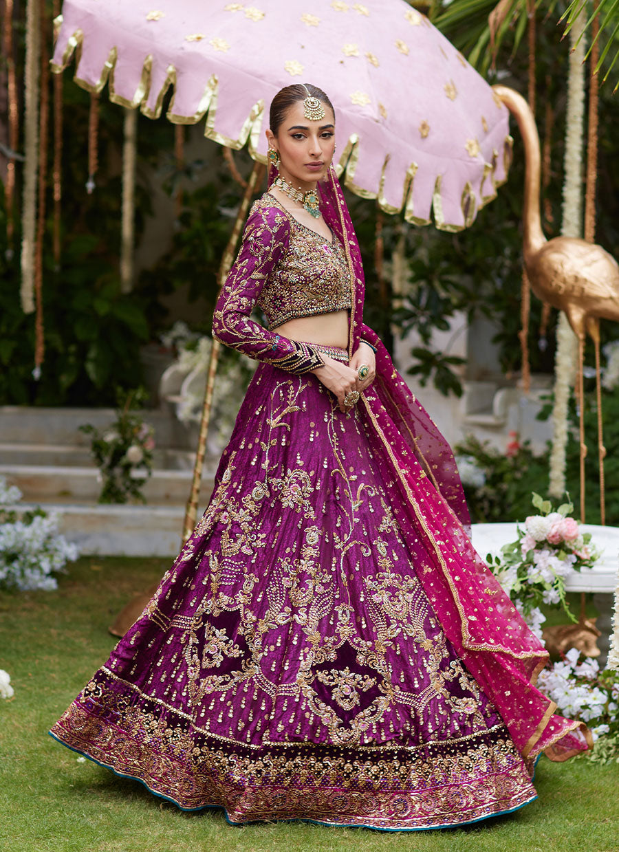 Zimal Plum Lehenga Choli