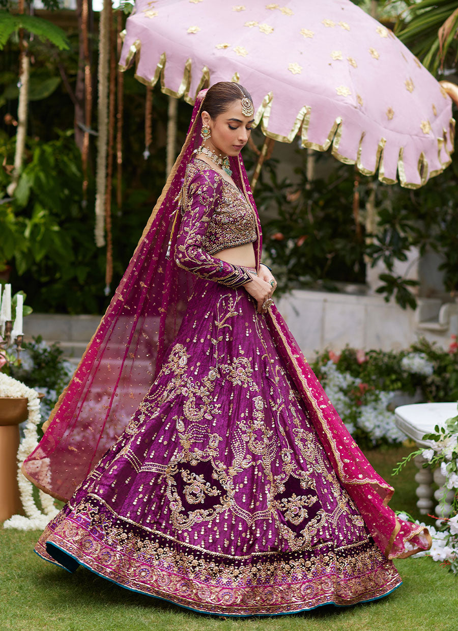 Zimal Plum Lehenga Choli