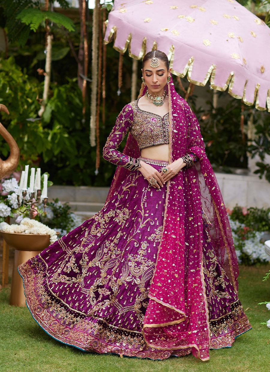 Zimal Plum Lehenga Choli