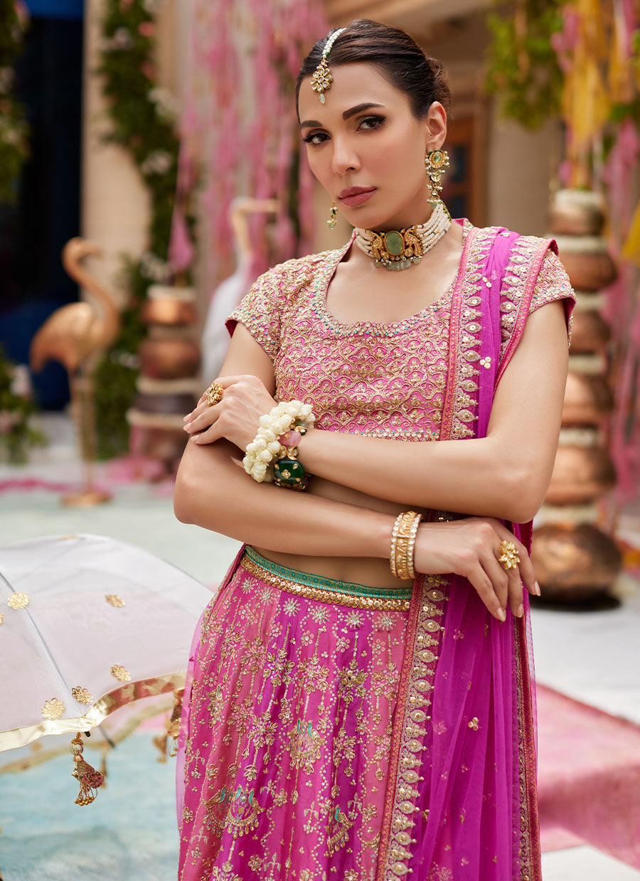 Parisa Hot Pink Lehenga Choli