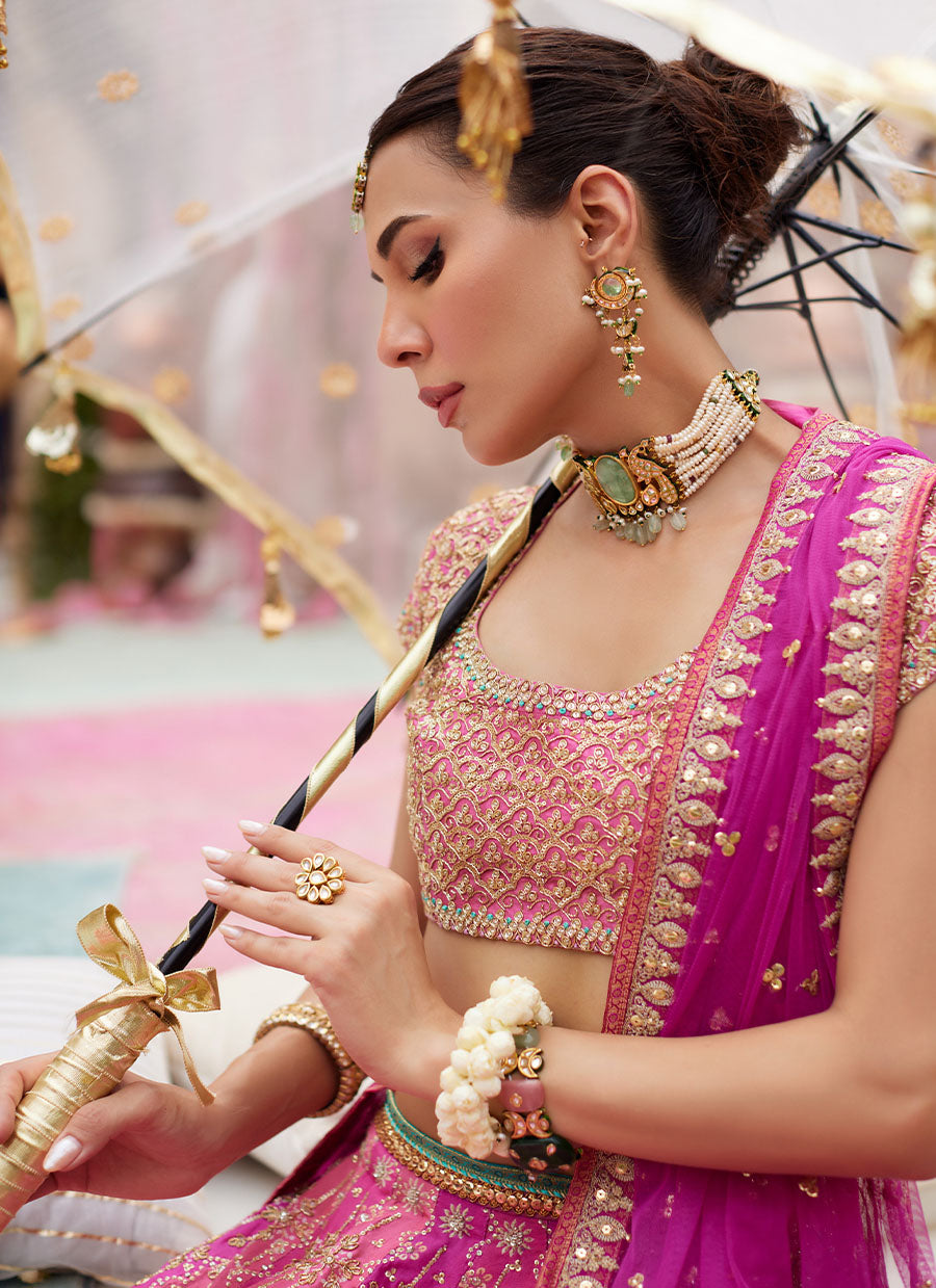 Parisa Hot Pink Lehenga Choli