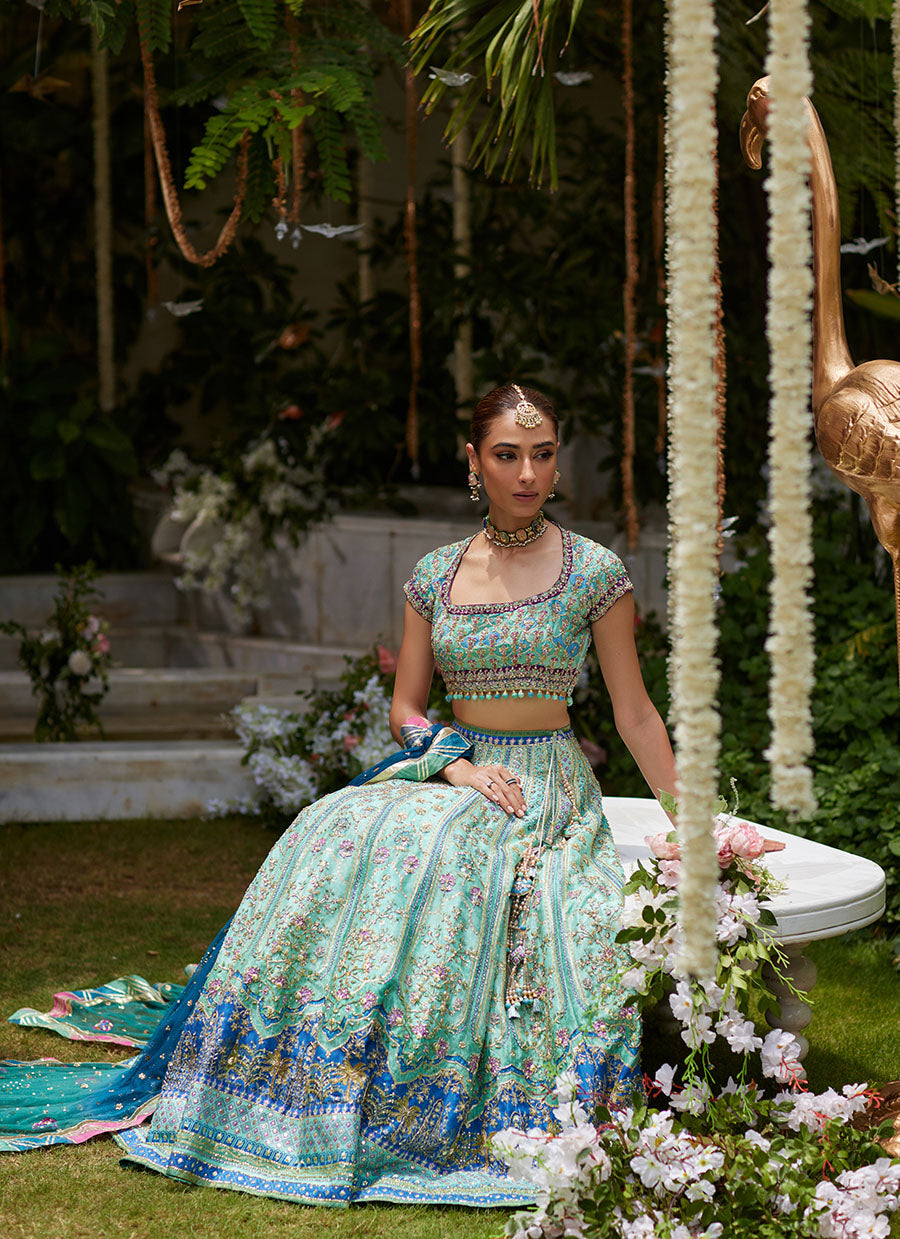 Asel Aqua Lehenga Choli