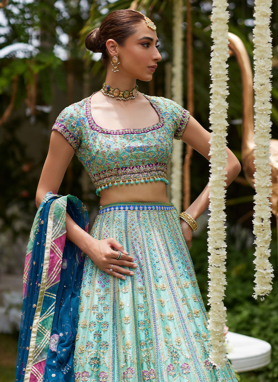 Asel Aqua Lehenga Choli