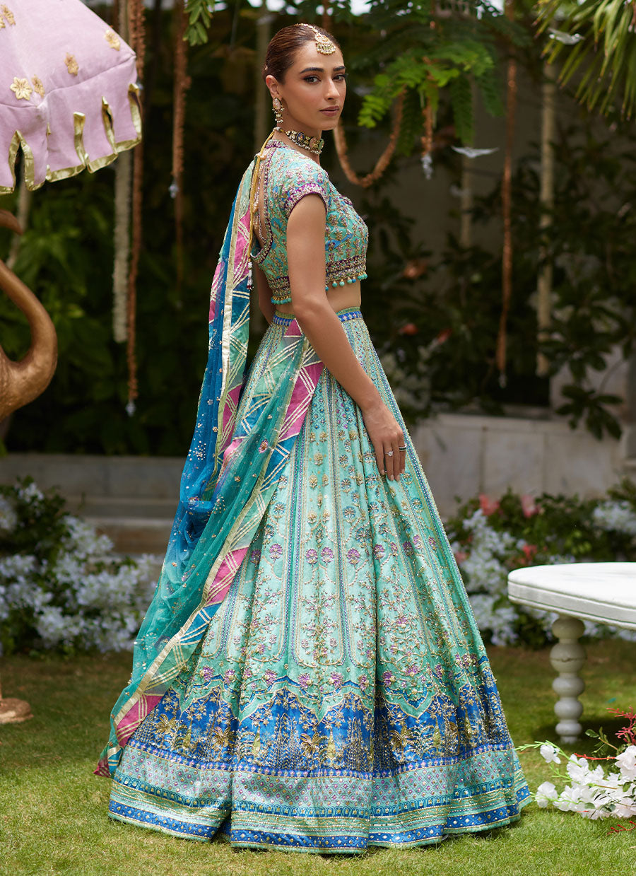 Asel Aqua Lehenga Choli