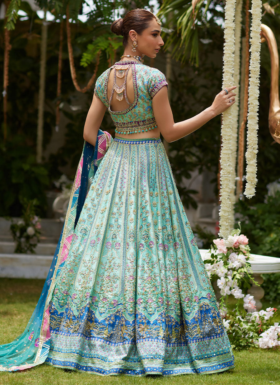 Asel Aqua Lehenga Choli