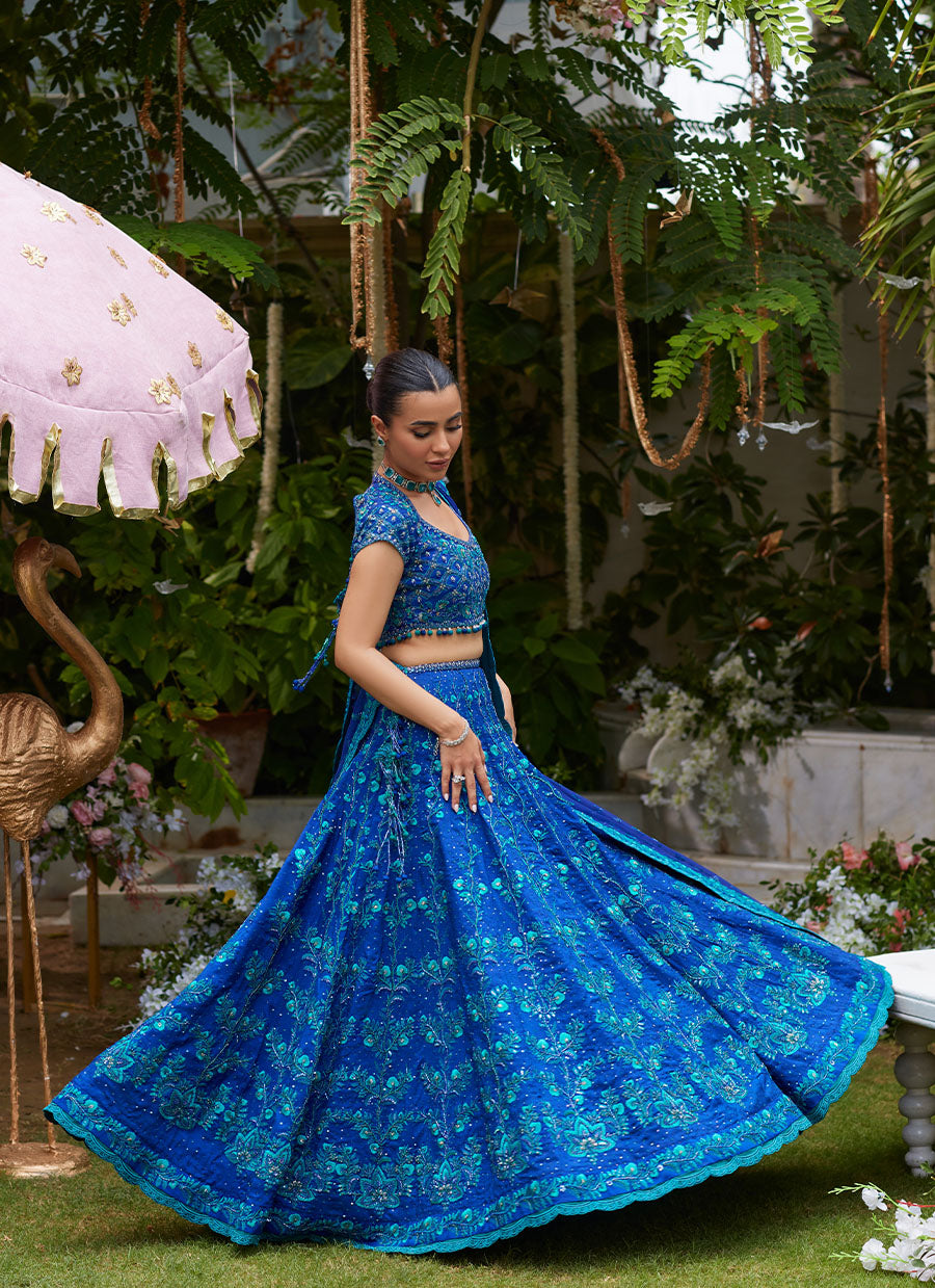 Laira Royal Blue Lehenga Choli