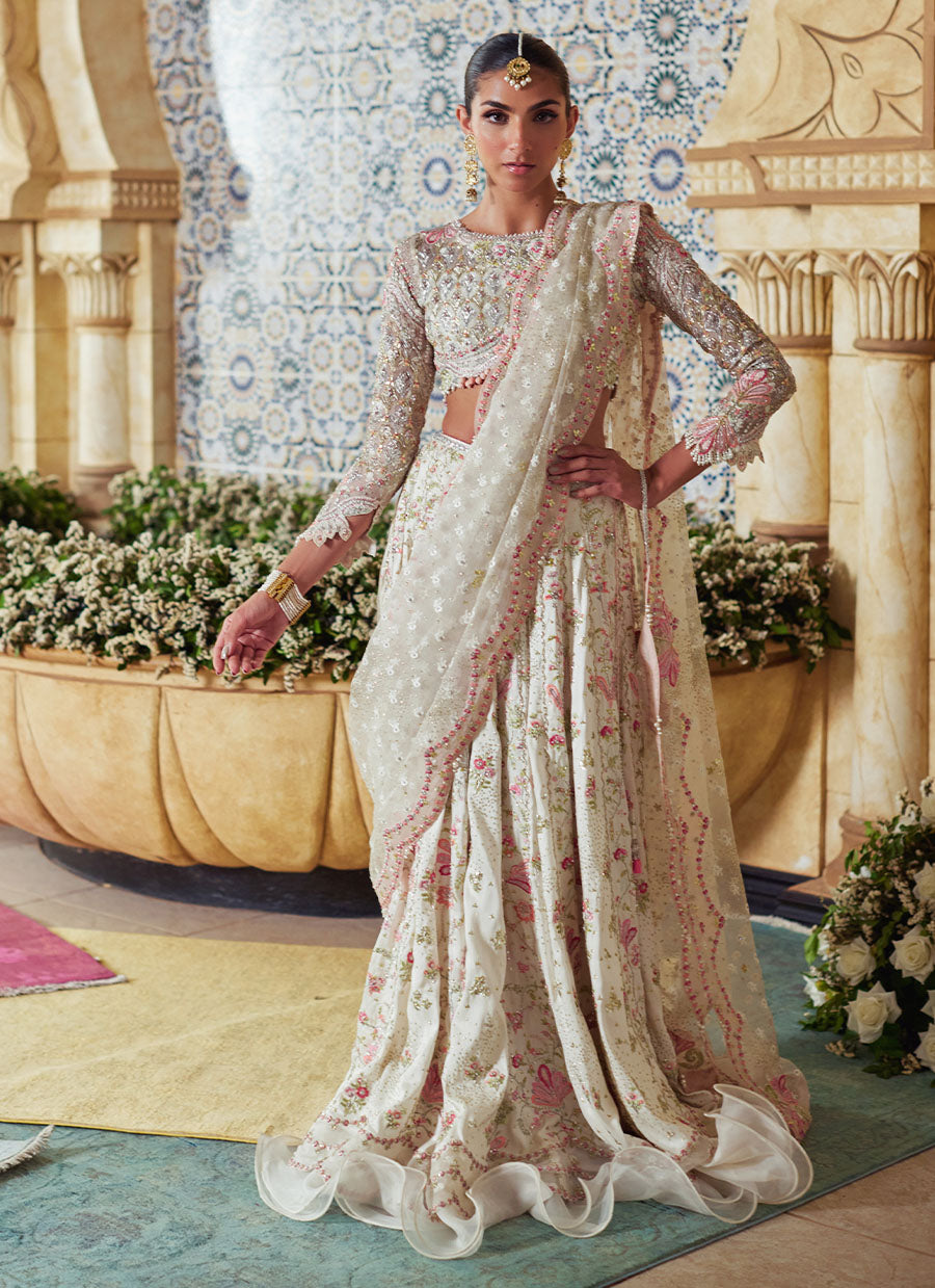 Amarisa Ivory Lehenga Choli