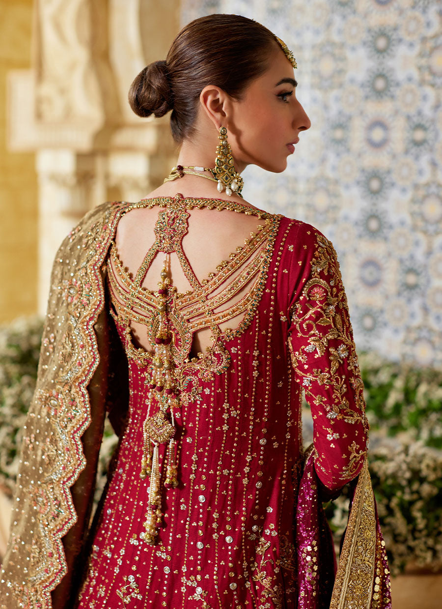 Zemira Crimson Farshi Lehenga