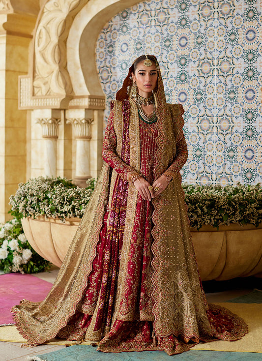 Zemira Crimson Farshi Lehenga