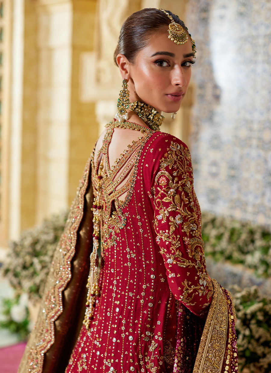 Zemira Crimson Farshi Lehenga