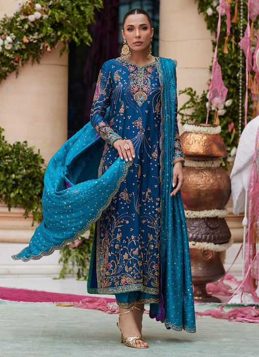 Nihal Teal Kurta