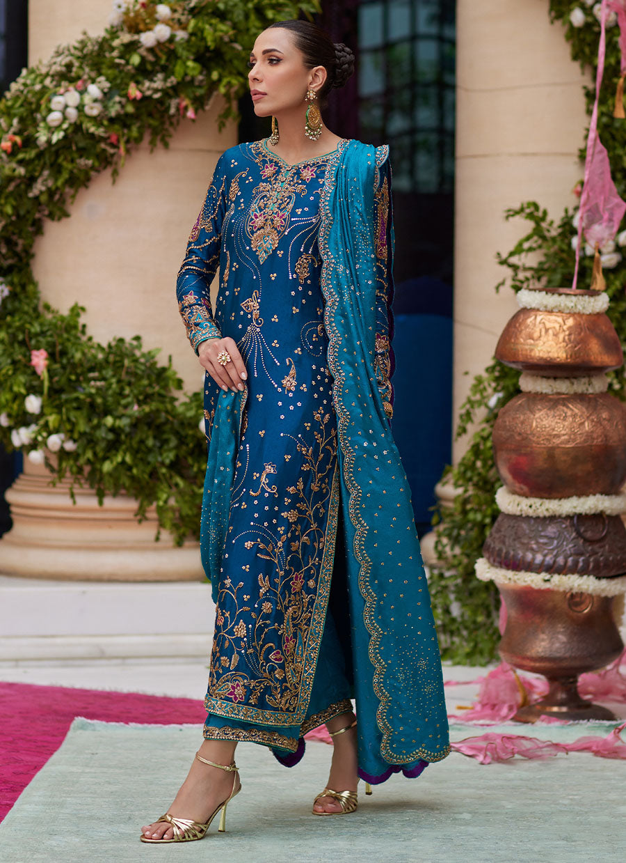 Nihal Teal Kurta