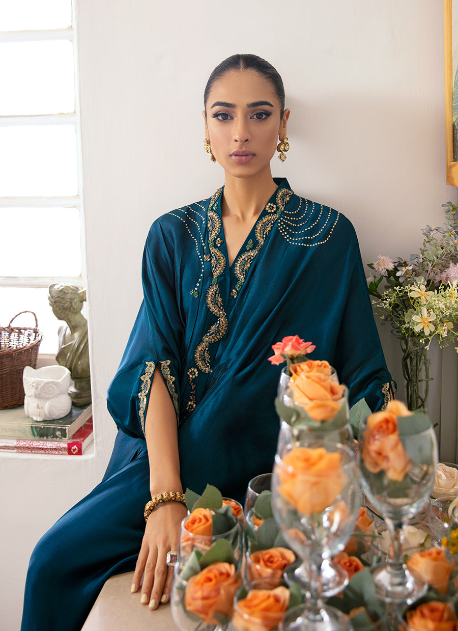 Nami Teal Kaftan