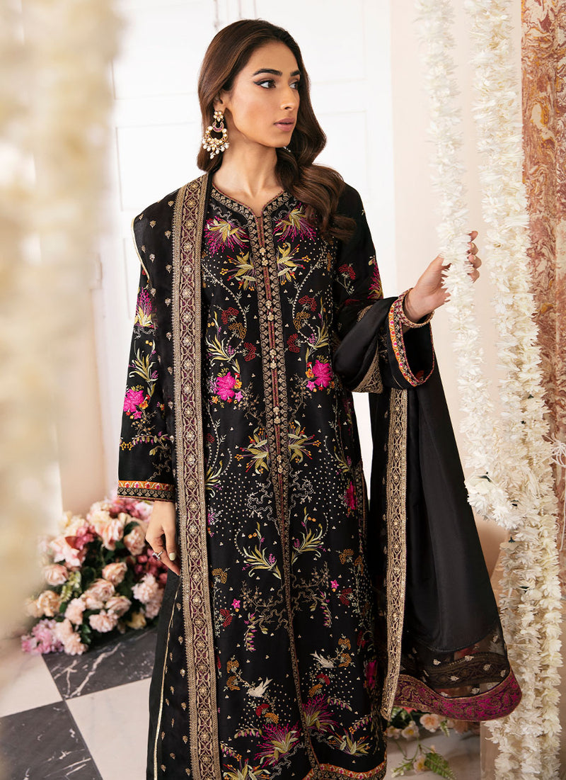 Pinar Black Shirt And Dupatta