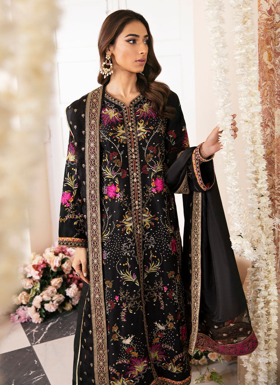 Pinar Black Shirt And Dupatta