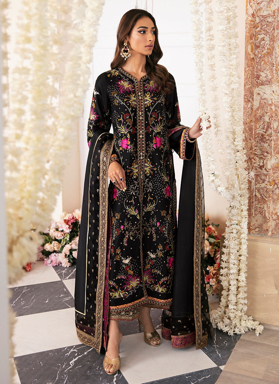 Pinar Black Shirt And Dupatta