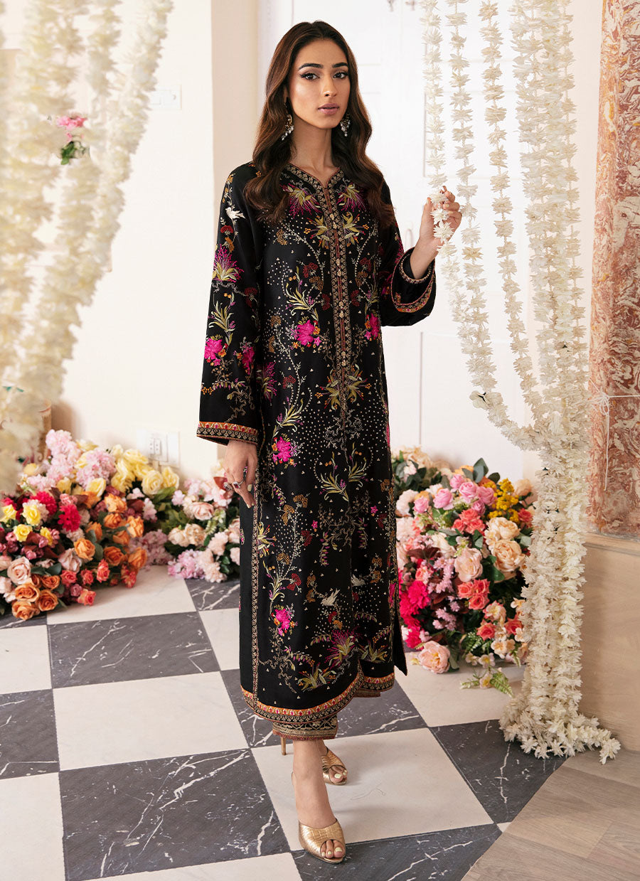 Pinar Black Shirt And Dupatta