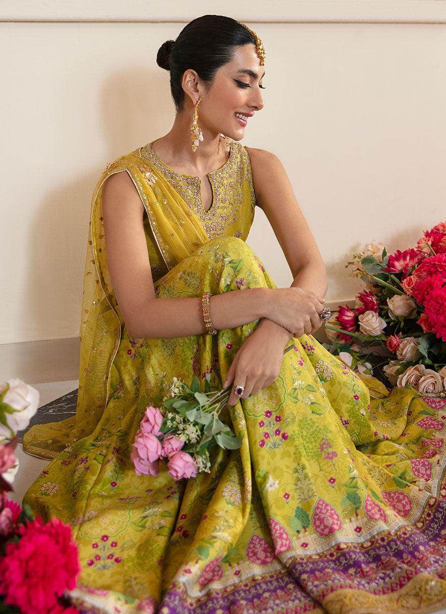 Elika Lime Lehnga Choli And Dupatta