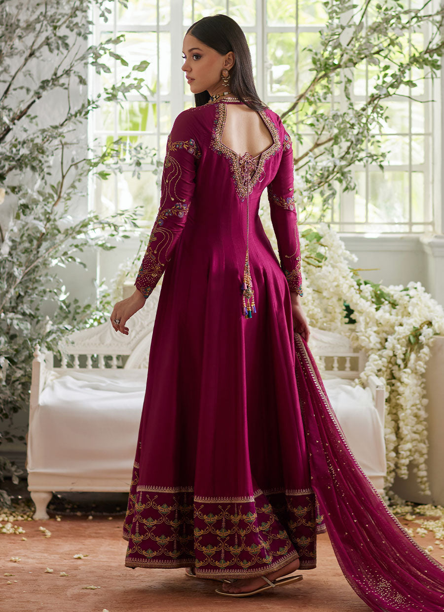 Jihan Fuschia Kalidaar and Dupatta