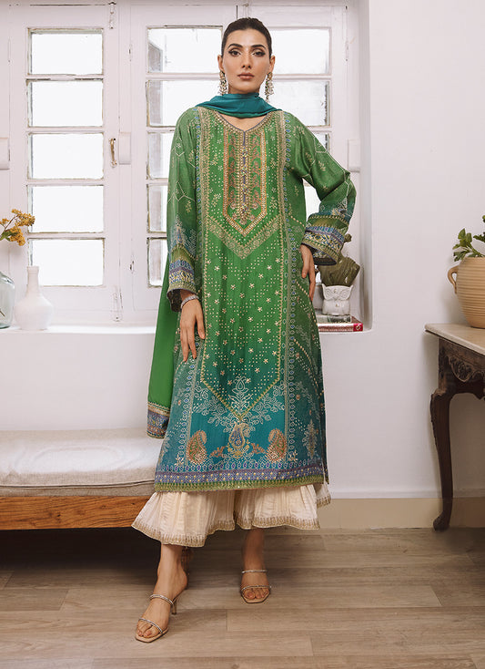 Izma Ombre Shirt And Dupatta